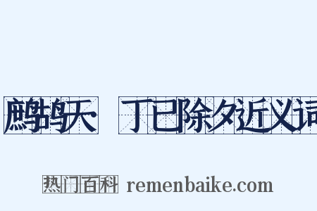 鹧鸪天·丁已除夕近义词是什么意思的图片